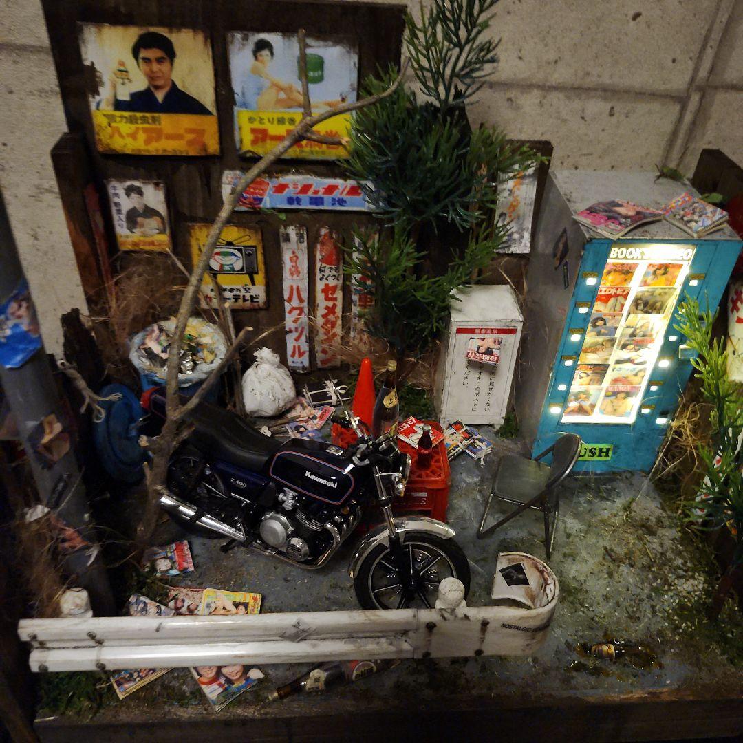 昭和　レトロ自販機　ジオラマ　ホーロー看板　FX400