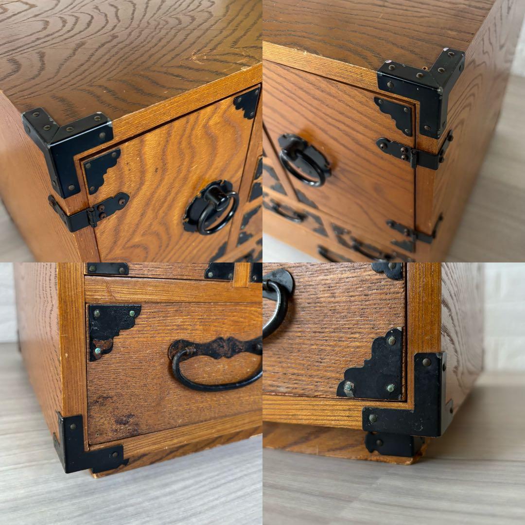小箪笥 芳次作 和家具 レトロ アンティーク 木製小物入れ収納箱 裁縫箱 薬箪笥