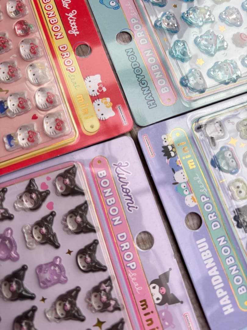 【正規品】サンリオ　ボンボンドロップシール　ミニ　コンプリート　8枚　高レート