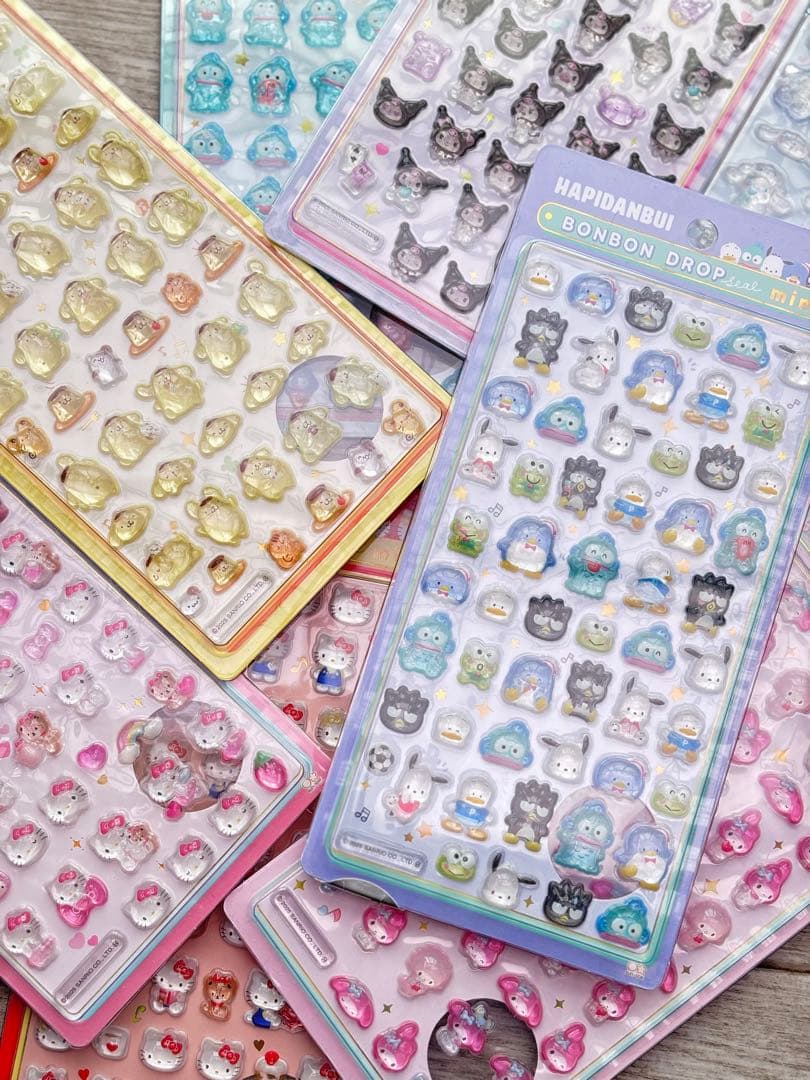 【正規品】サンリオ　ボンボンドロップシール　ミニ　コンプリート　8枚　高レート