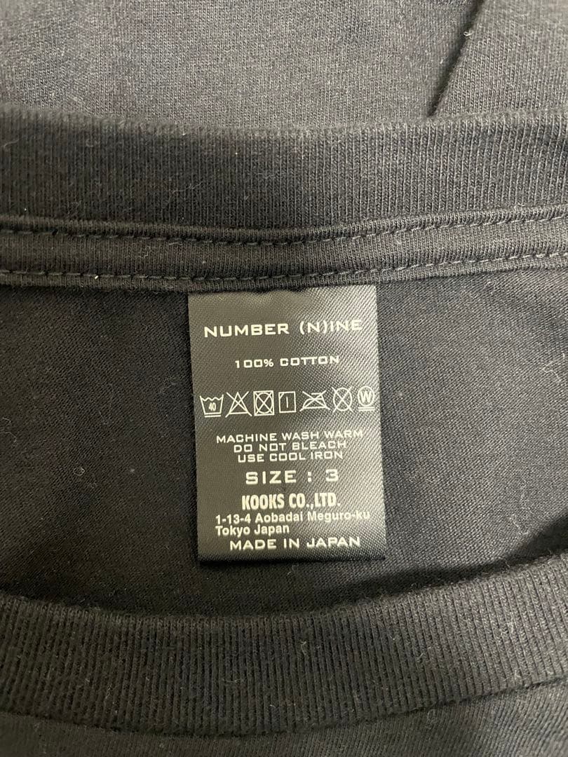 NUMBER (N)INE スカルプリント Tシャツ サイズ3 ナンバーナイン