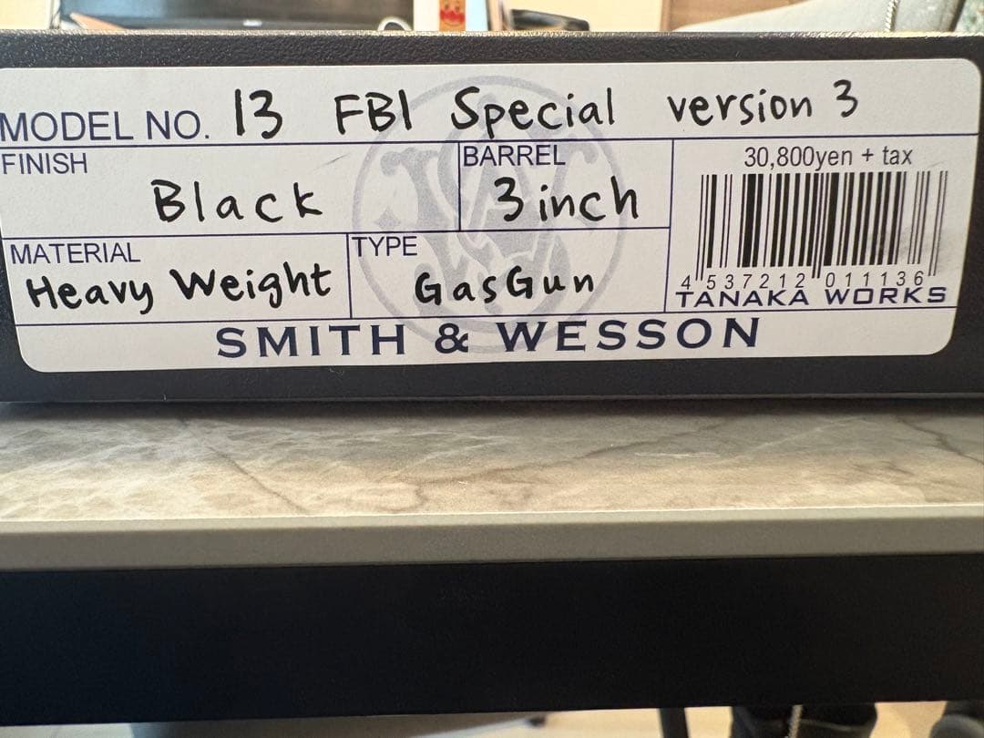 タナカワークス S&W M13 FBIスペシャル Ver.3 HW 3 インチ