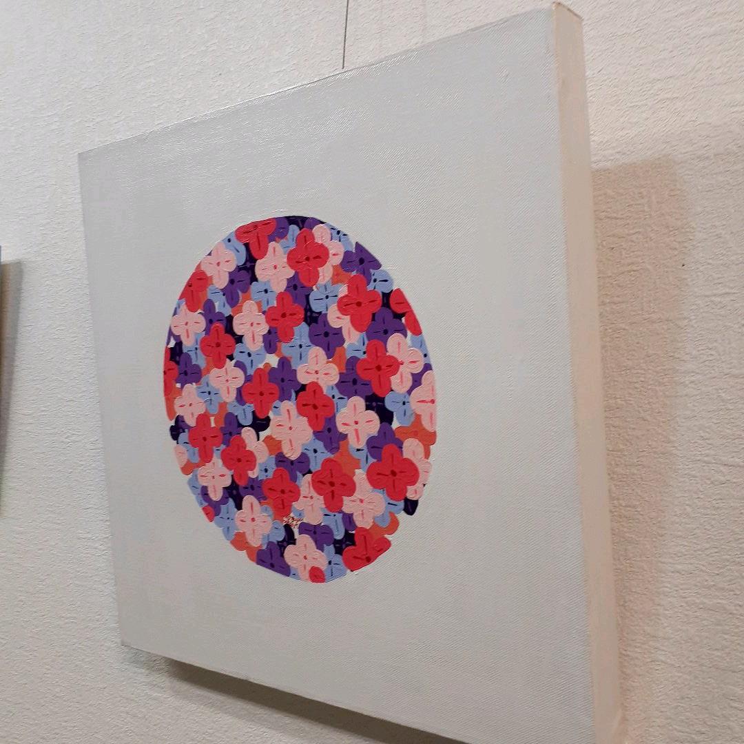 紫陽花　あじさい　キャンバス　S8号　画家　小楠アキコ作品　S8号