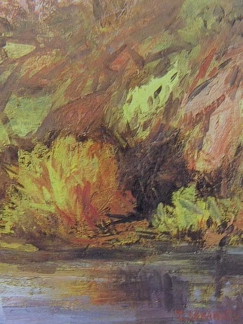 坂本唯市、【春来たる（福岡櫃）】、希少画集画より、状態良好、新品高級額装付