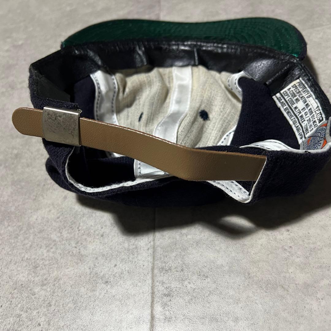 廃盤品エベッツフィールド×ネクサス7キャップ帽子レザーベルトN7ロゴネイビー今野