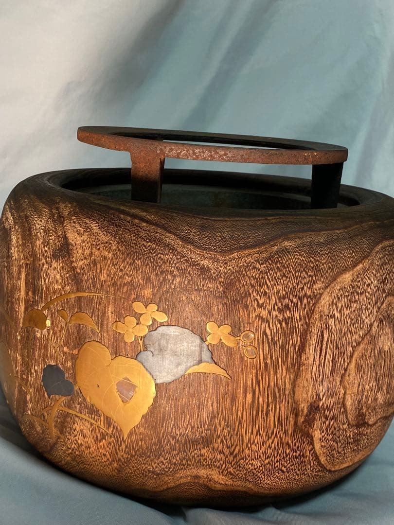 2651❣️ 蒔絵火鉢　鉄瓶　セット