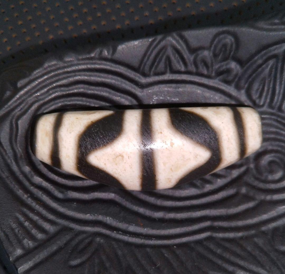 611天珠　湾月　双虎牙天珠　dzibeads！