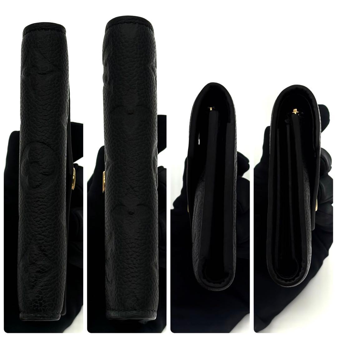 ルイヴィトン 折財布 モノグラム アンプラント ヴィクトリーヌ 黒 2275