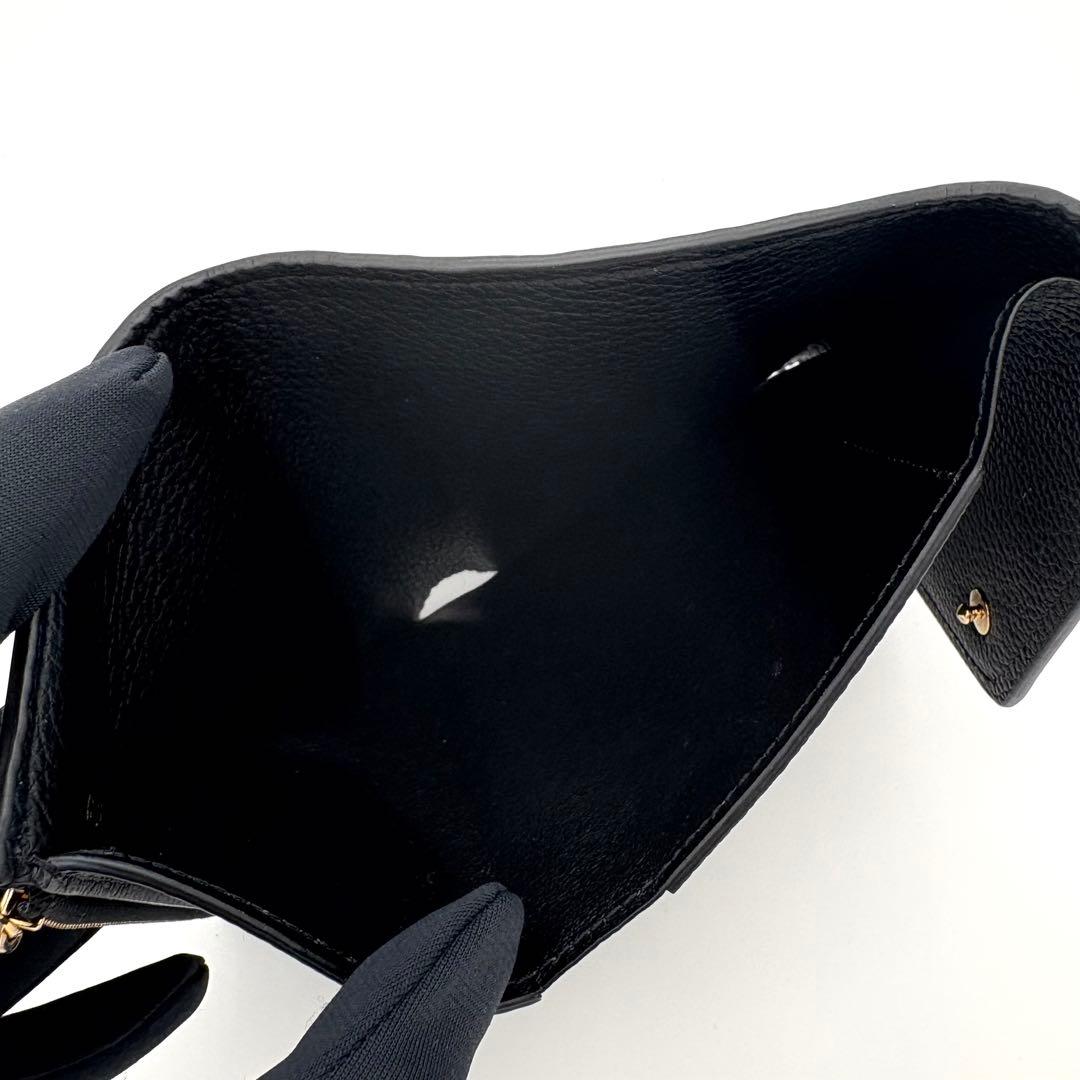 ルイヴィトン 折財布 モノグラム アンプラント ヴィクトリーヌ 黒 2275