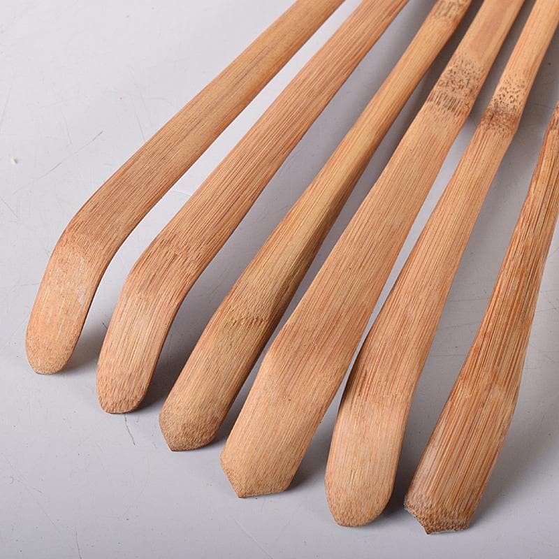 茶道具　宗公作　茶杓　銘「鶯笛」「花衣」など　六点　共筒共箱　V　R8456