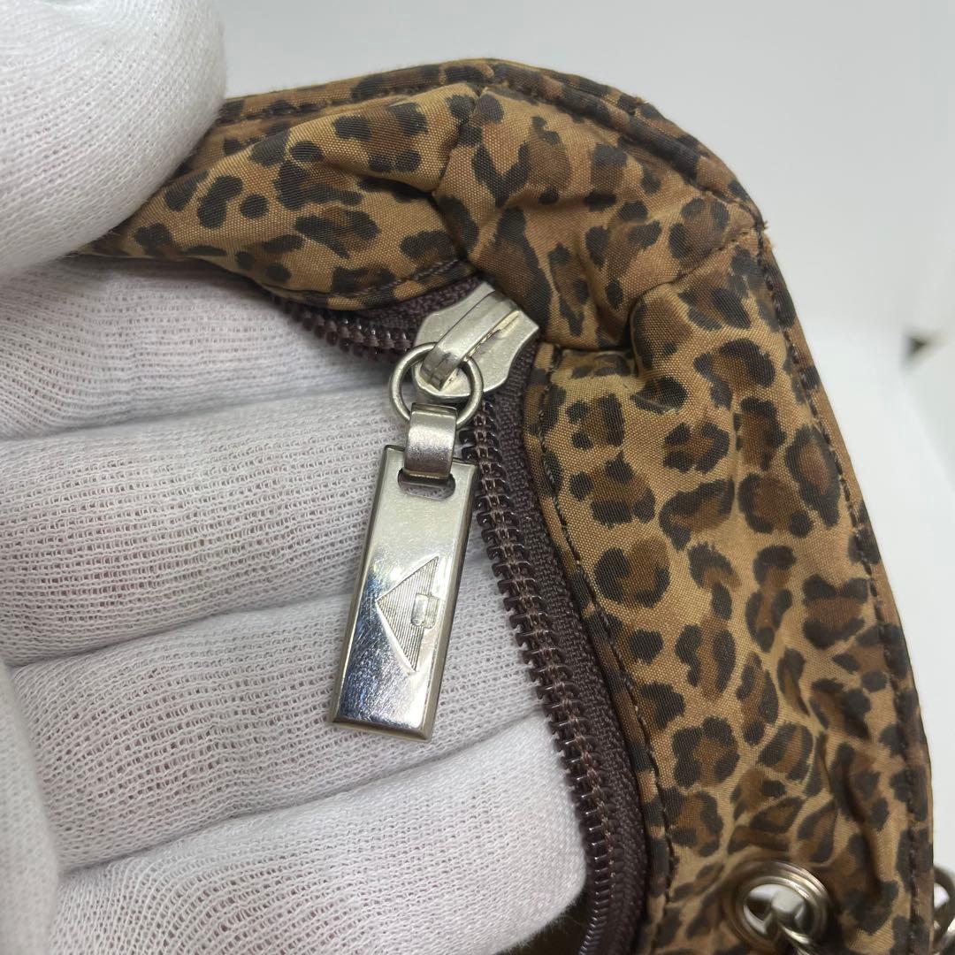 【ヴィンテージ】ボッテガヴェネタ 2WAY メタルハンドル レオパード柄