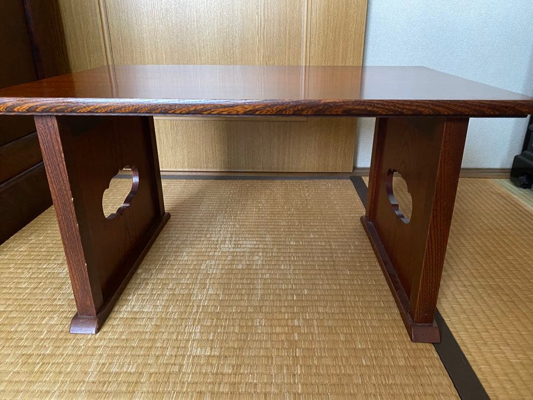 アンティーク家具 木製和風座卓　長方形　ダークブラウン