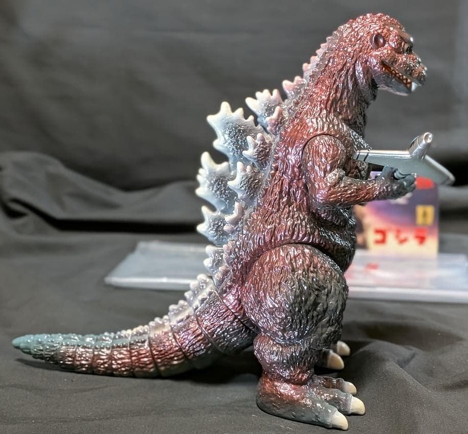 初代ゴジラ1954＋ジェット機（Ｍ１号）ヘッダー・外袋付ソフビフィギュア