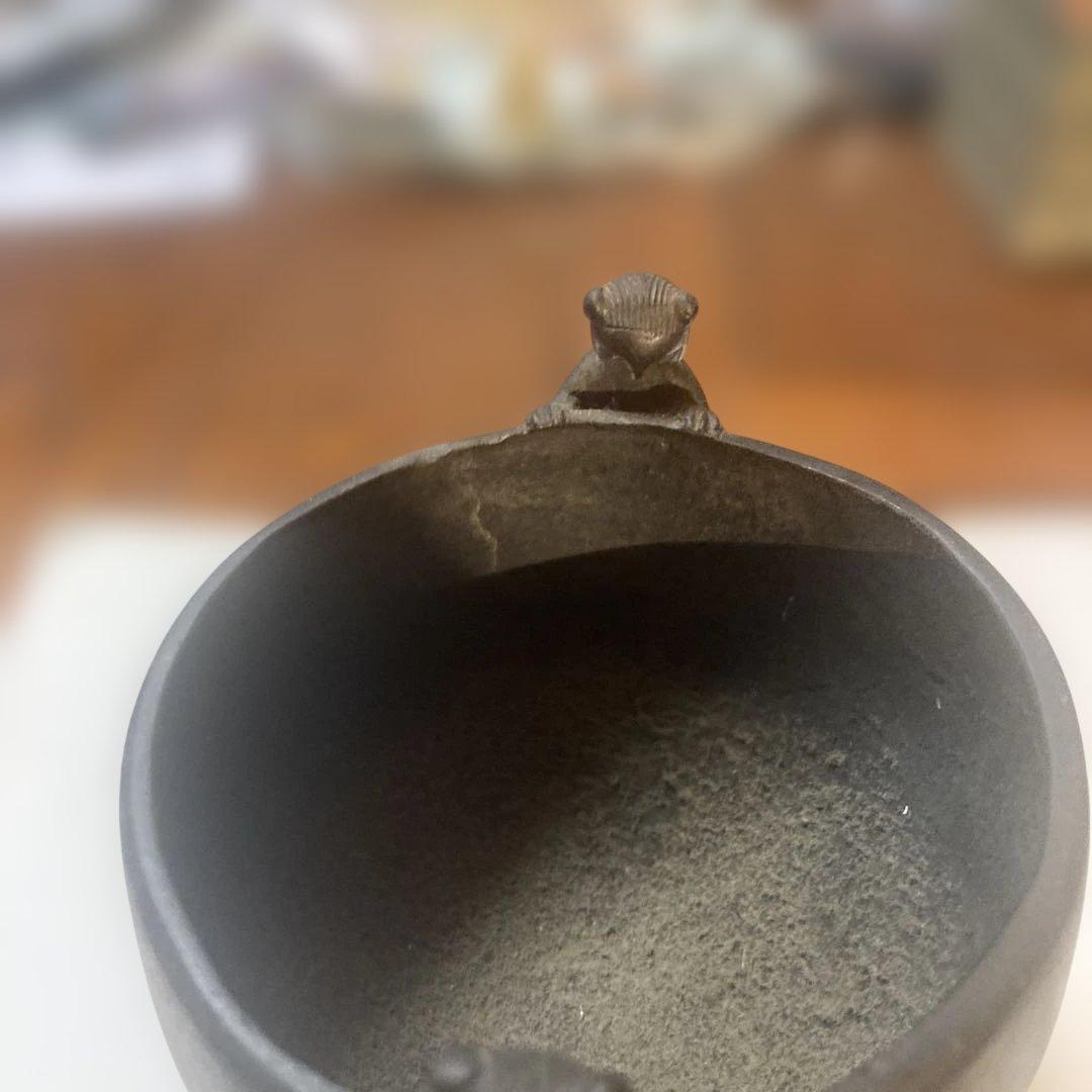 鋳鉄 茶釜 人形の取っ手付き ¥28000