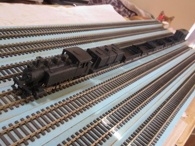 C形タンクが牽引する 無蓋貨車 8点セット　HOゲージ（金属製）