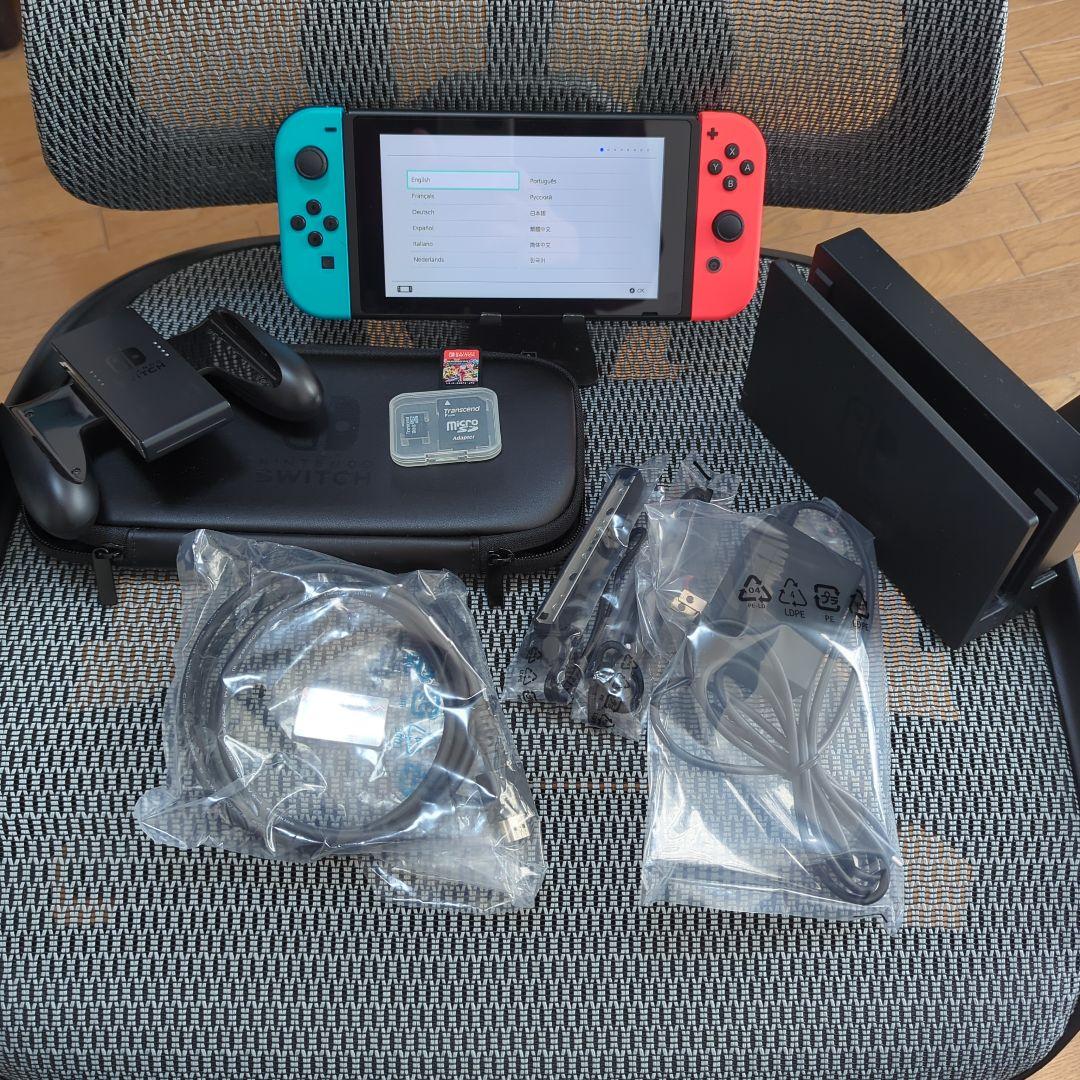 Nintendo Switch 本体 付属品完備　マリオカート8 MicroSD