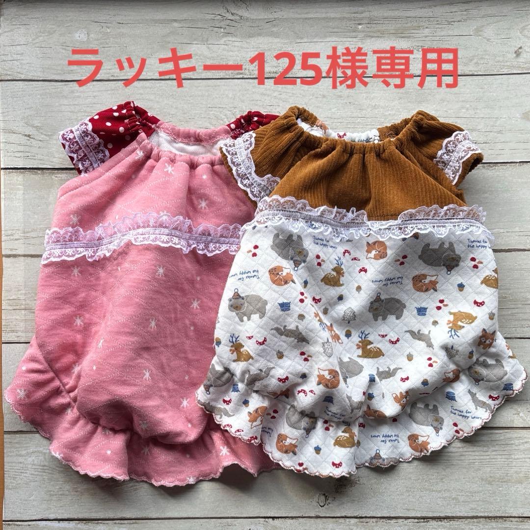 ラッキー125　ハンドメイド犬服　ワンピース