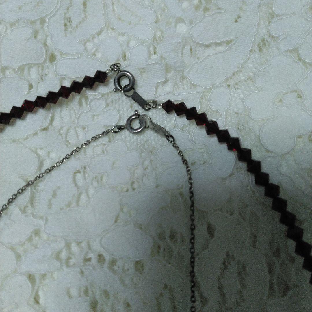 シルバー　925　妖精　フェアリー ペンダント ストーン付　ネックレス　ガーネッ