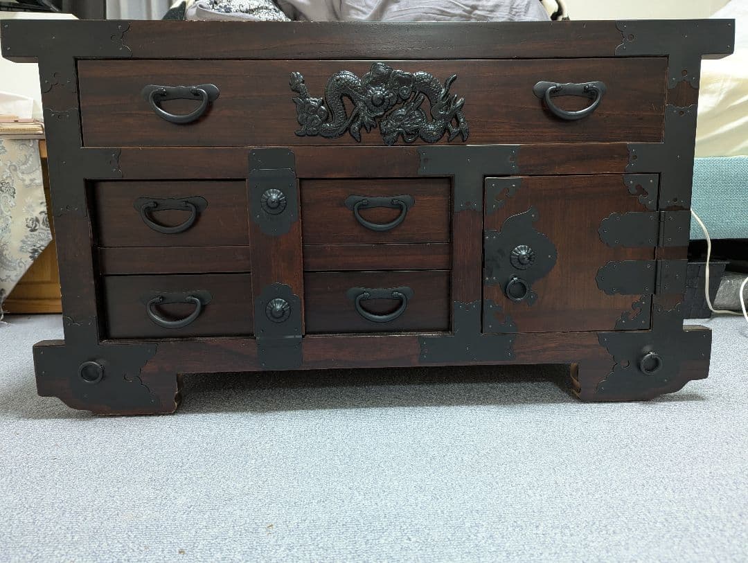 古民家家具 車箪笥 和ダンス　タンス アンティーク家具　民芸家具