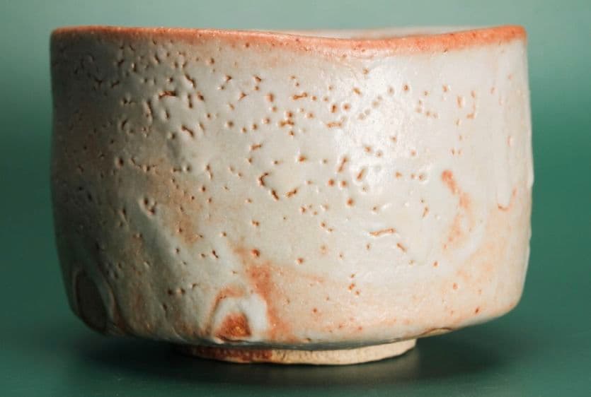 【桃山陶の名工】玉置保夫　志野茶碗　本物保証　県重要無形文化財保持者　卯花墻