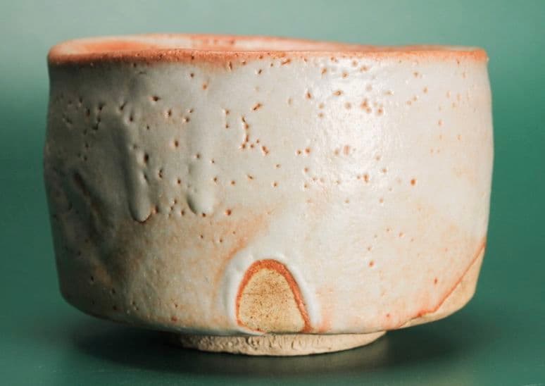 【桃山陶の名工】玉置保夫　志野茶碗　本物保証　県重要無形文化財保持者　卯花墻