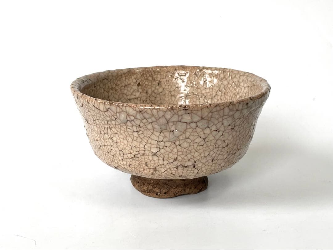 骨董　アンティーク　古萩　萩焼茶碗　久田宗也書付　銘閑庭　書付箱　共箱