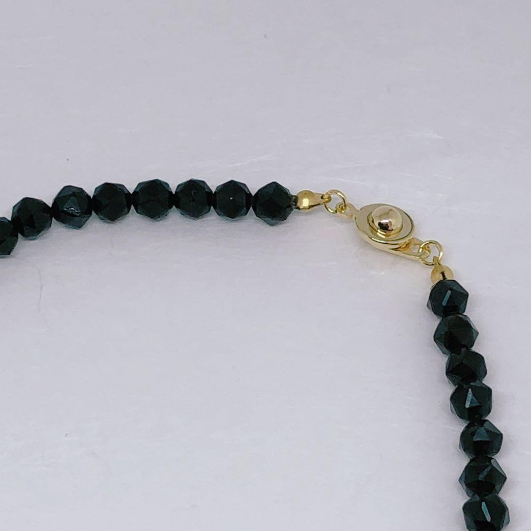 AAAモリオンスターカット8mmネックレス60cm・ステンレスゴールド