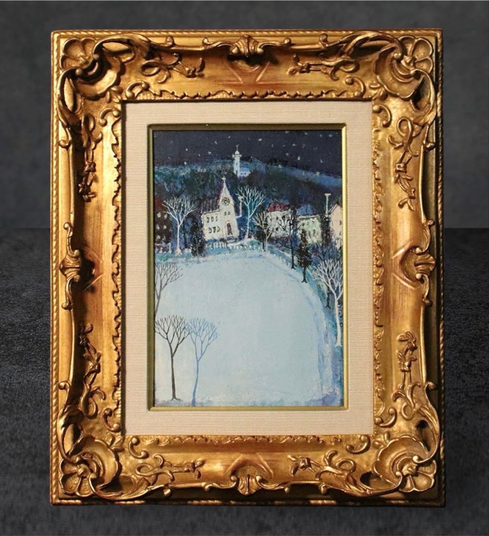 【真作】　早川義孝　油彩画　豪華額装