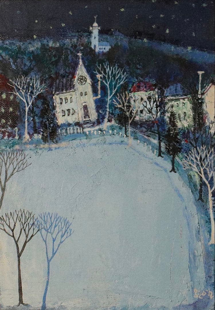 【真作】　早川義孝　油彩画　豪華額装