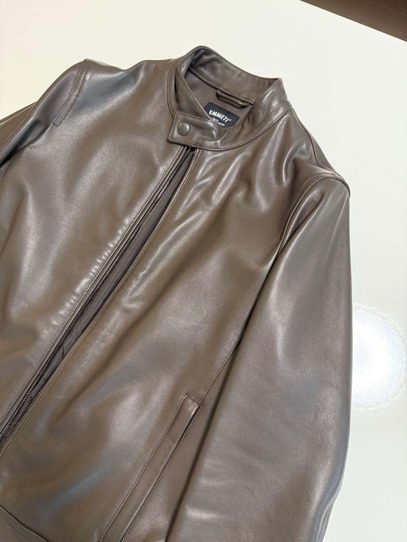 【未使用品】EMMETI エンメティーJURIユリ　シングルライダースジャケット