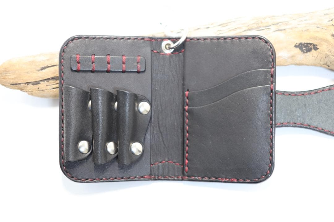 ☆　パイソンダーツケース　革色黒　糸色黒　　☆