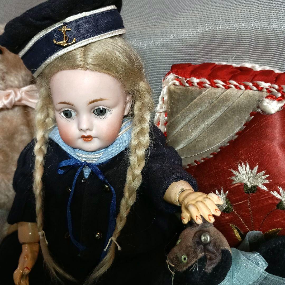 K3⭐アンティークドール　ケストナー143 　セーラー服の小さなお嬢さん