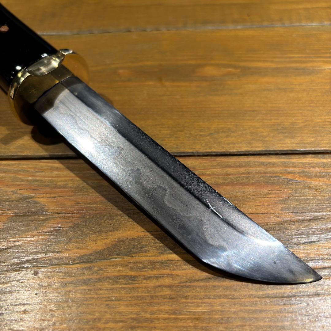 日本刀残欠クラフトナイフNo.67 最上大業物 長曽祢虎徹興里 黒鞘