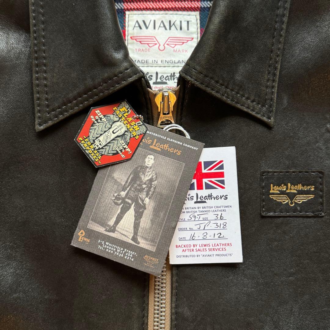 ルイスレザー コルセア タイトフィット シープスキン 36