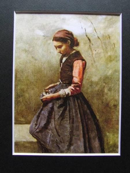 カミーユ・コロー、「FILLETTE PENSIVE」、海外版超希少レゾネ