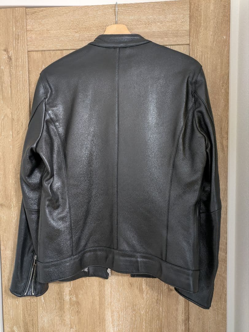 ÉDIFICE 黒 レザー シングルライダースジャケット Lサイズ