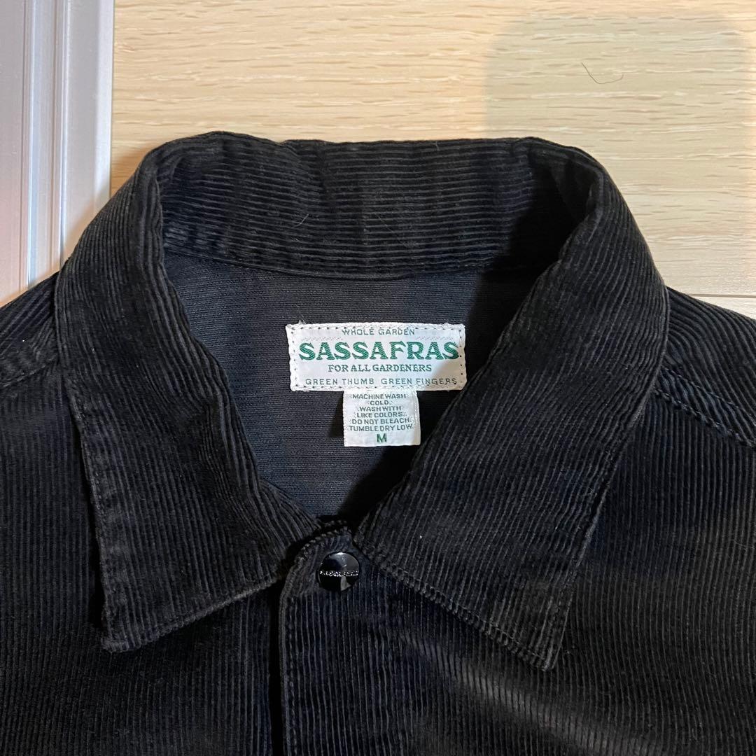 【美品】SASSAFRAS ブラック コーデュロイジャケット