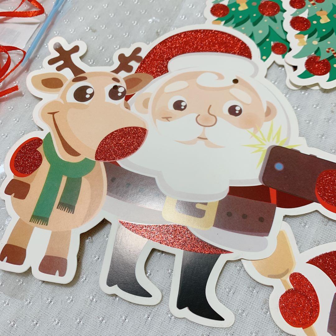 クリスマスバナー 旗 ハンギングバンティング、メリークリスマスバナー