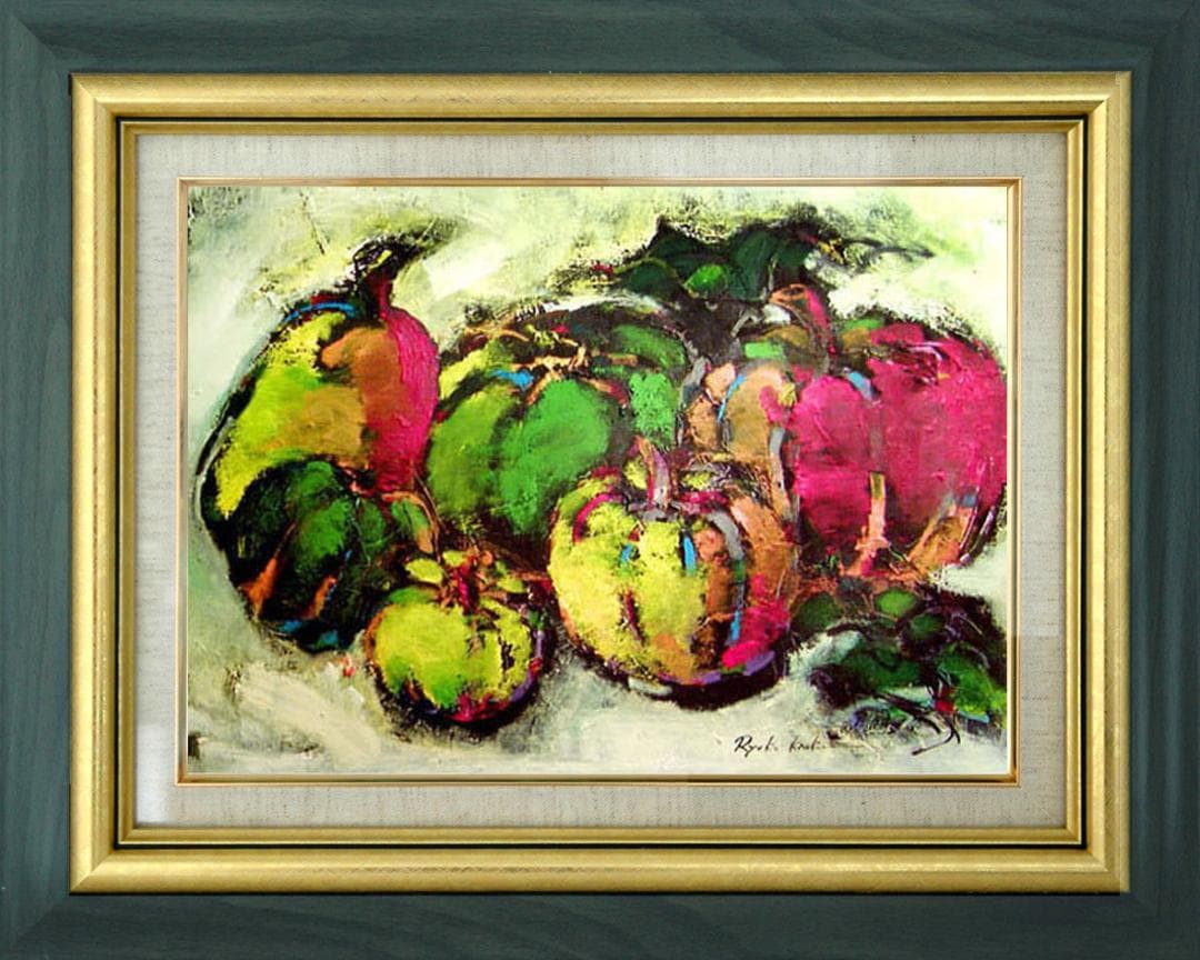 油絵 絵 絵画 インテリア uF6-061404 静物 かぼちゃ