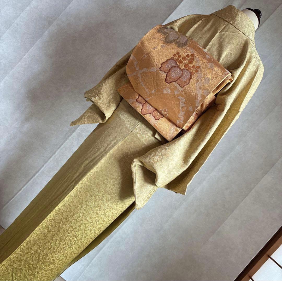 l*a様 色無地　正絹　トールサイズ　ぼかし　さが美　雪輪　落款有り