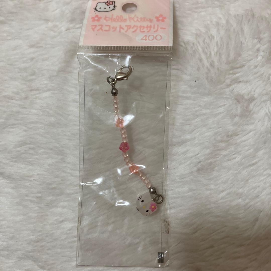 レア　希少　レトロ　ハローキティ ビーズ　マスコット　ストラップ