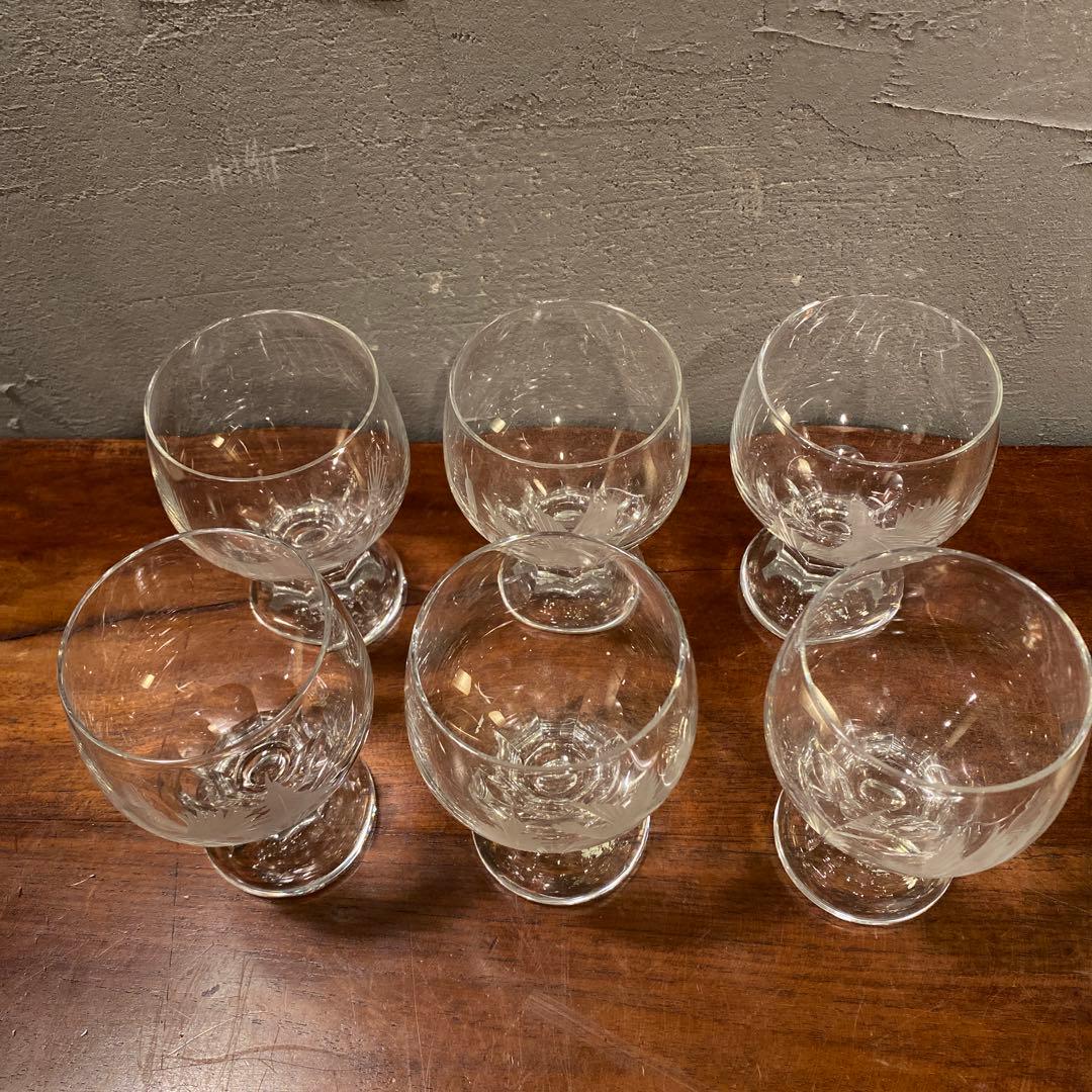 ボヘミアグラス リキュール ワイングラス 6点セット 鳥柄