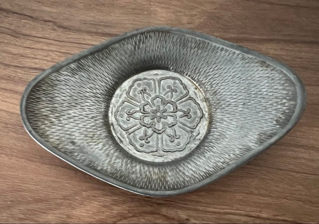 銅製 建水 茶こぼし・錫製茶入 美奈登製/錫茶托 5客セット 煎茶 茶道具