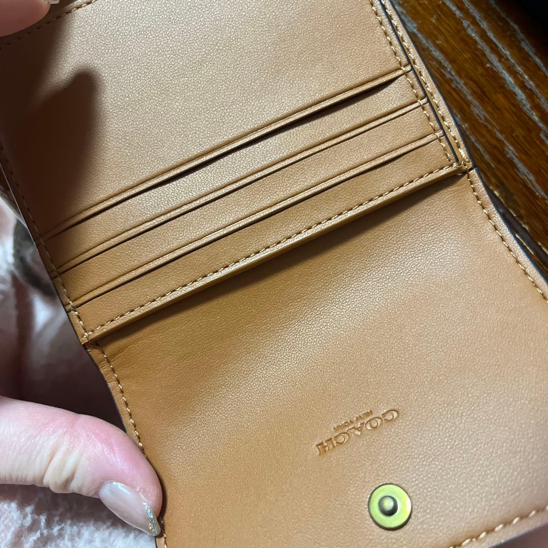 COACH 三つ折り財布 ブラウン/ベージュ