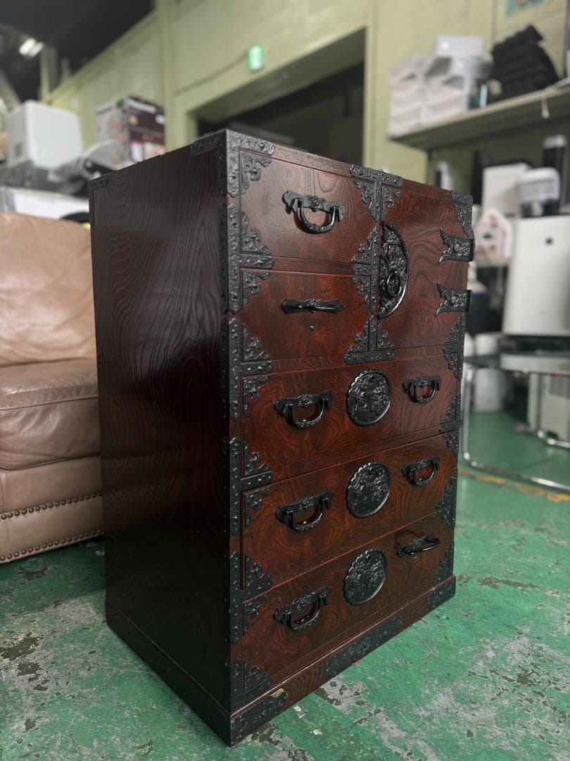 和風木製タンス 6引き出し 107