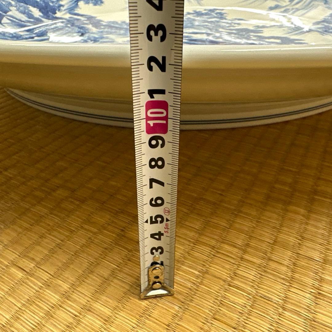 引き取り限定　神右衛門　染付山水絵　大皿　直径約93.5㎝東な7-1220☆2F