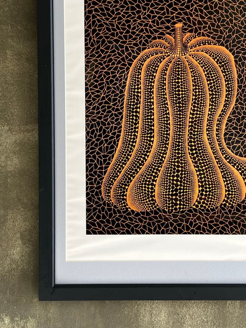 真作保証 草間彌生 ポスター HYOGO　AIDS’95／1995年作品 額装