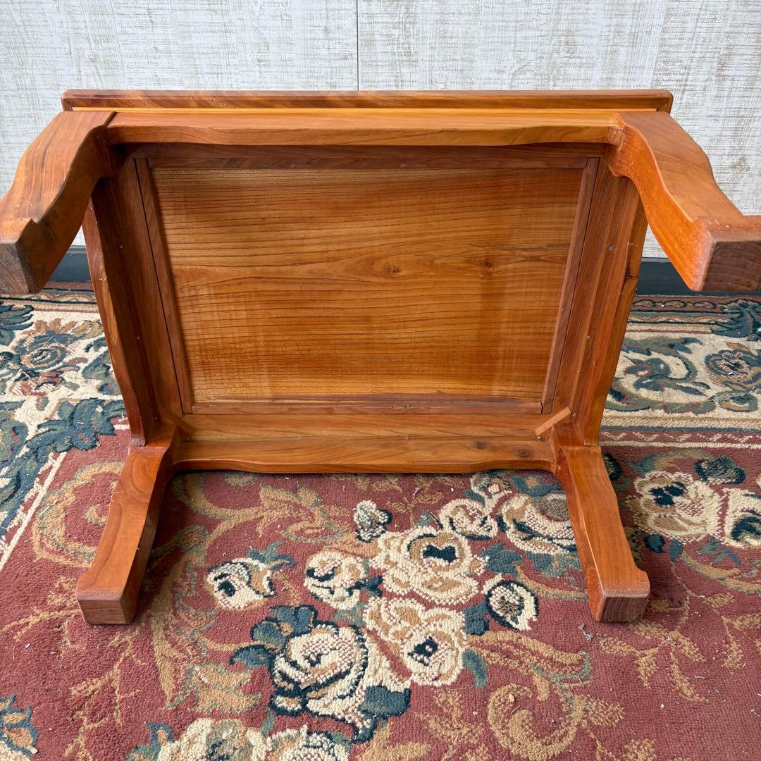 昭和レトロ 古家具 無垢材 木製座卓 ちゃぶ台 文机 お経台 経机 ローテーブル