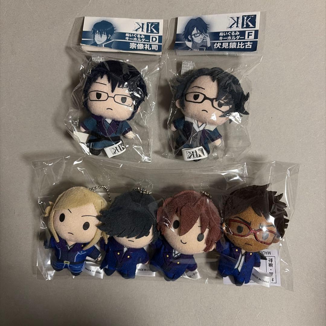 ぬいぐるみキーホルダー　セプター4 宗像　伏見　淡島　秋山　道明寺　善条　K