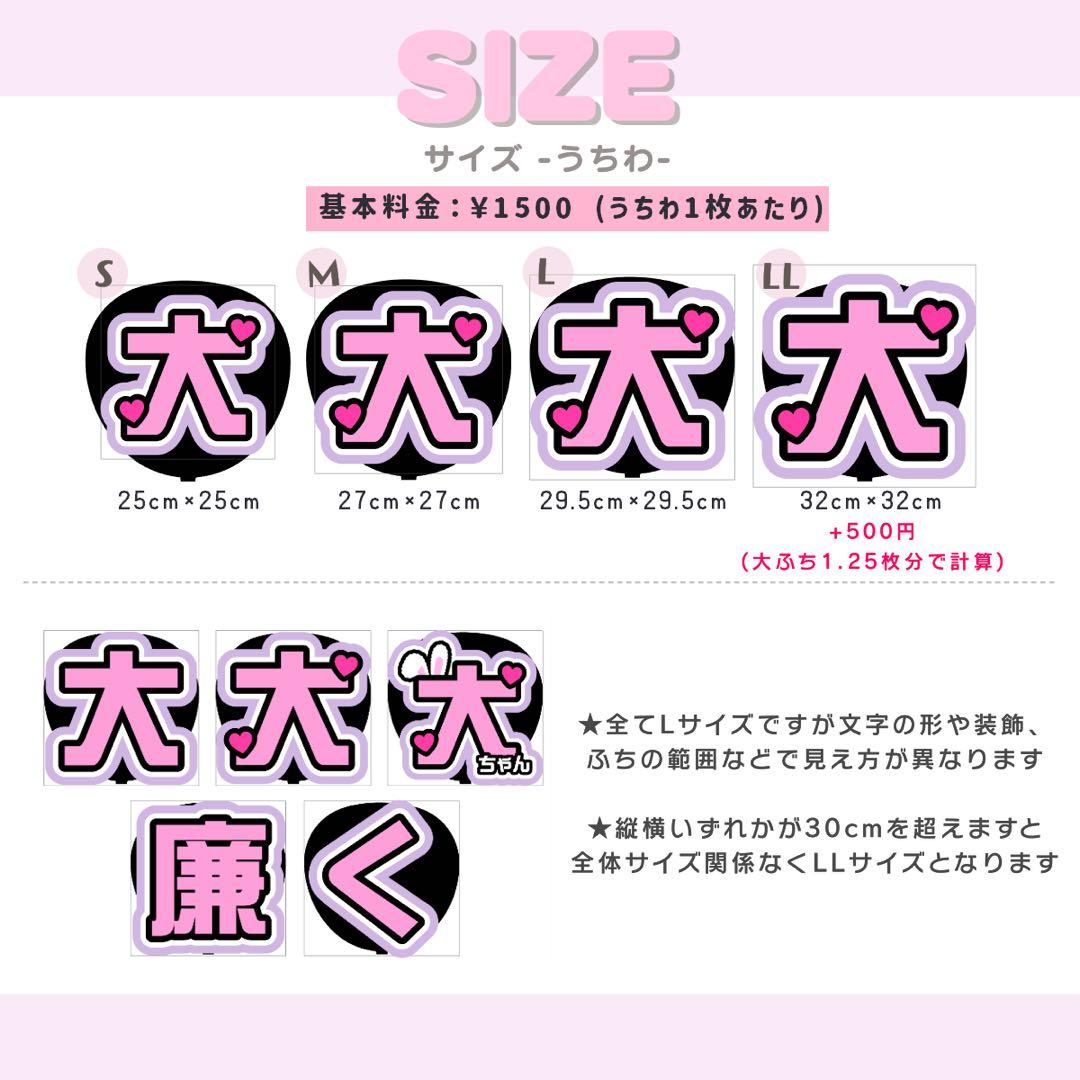 みるくてぃー うちわ文字 オーダー うちわ屋さん 文字パネル ネームボード